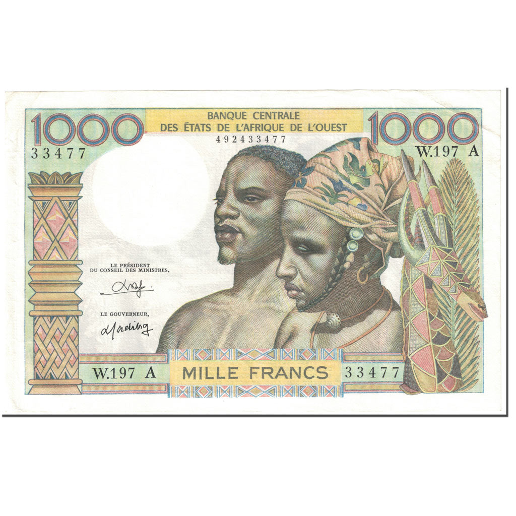 Banconote, Stati dell'Africa occidentale, 1000 Francs, 1980, Undated (1980)