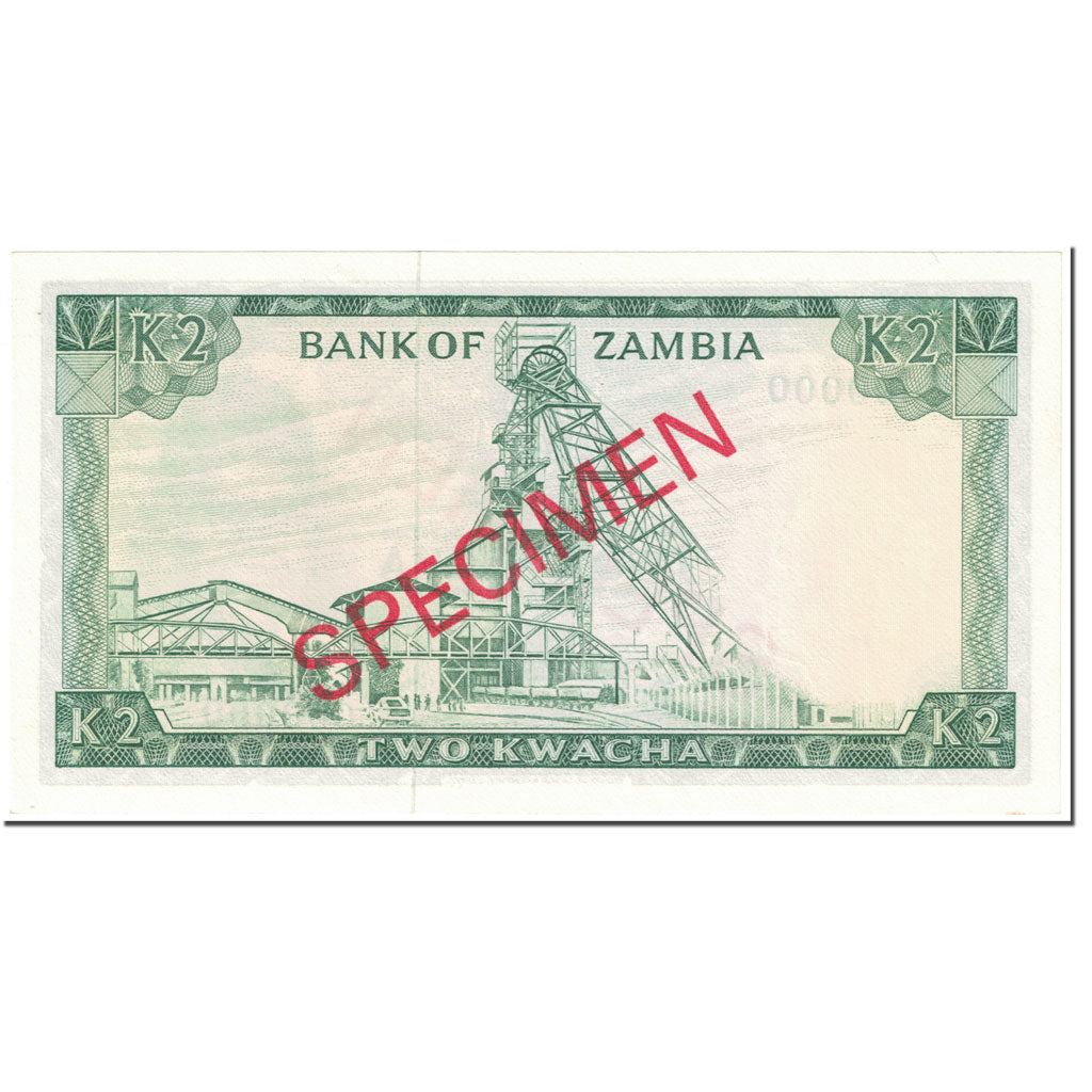 Banknote, Zambia, 2 Kwacha, 1969, Undated (1969), Specimen, KM:11s, UNC(65-70)