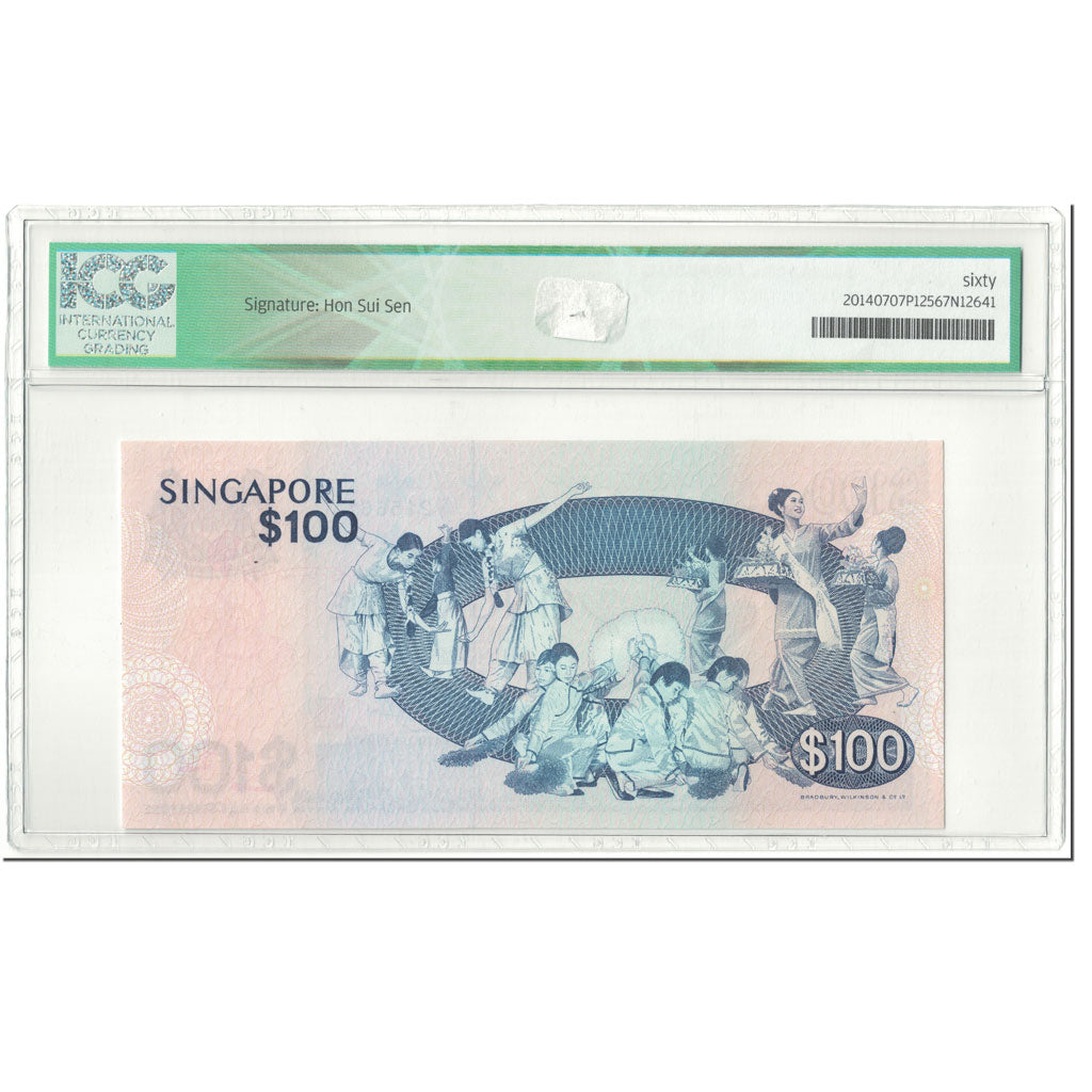 Billet, Singapour, 100 Dollars, 1977, Undated (1977), KM:14, Gradée, IGC