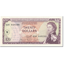 Geldschein, Osten Karibik Staaten, 20 Dollars, 1965, Undated (1965), KM:15m, VZ+