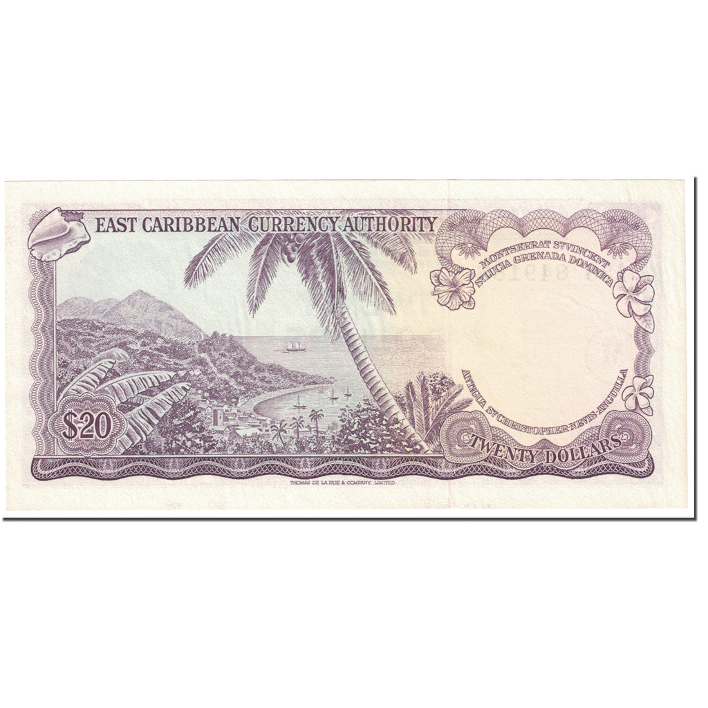 Geldschein, Osten Karibik Staaten, 20 Dollars, 1965, Undated (1965), KM:15m, VZ+