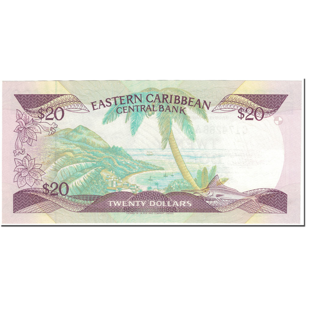 Billete, 20 Dollars, 1988-93, Estados del Caribe Oriental , Undated (1988-93)