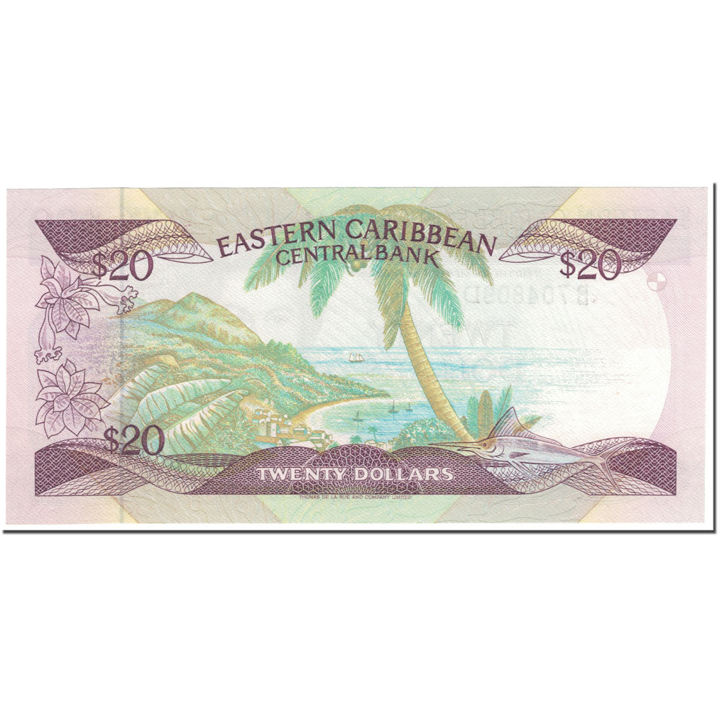 Banknot, Państwa Wschodnich Karaibów, 20 Dollars, 1988-93, Undated (1988-93)