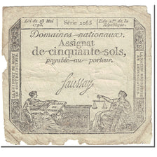 Francia, 50 Sols, 1793, Saussay, L'an 2ème de la République - (23 mai 1793)