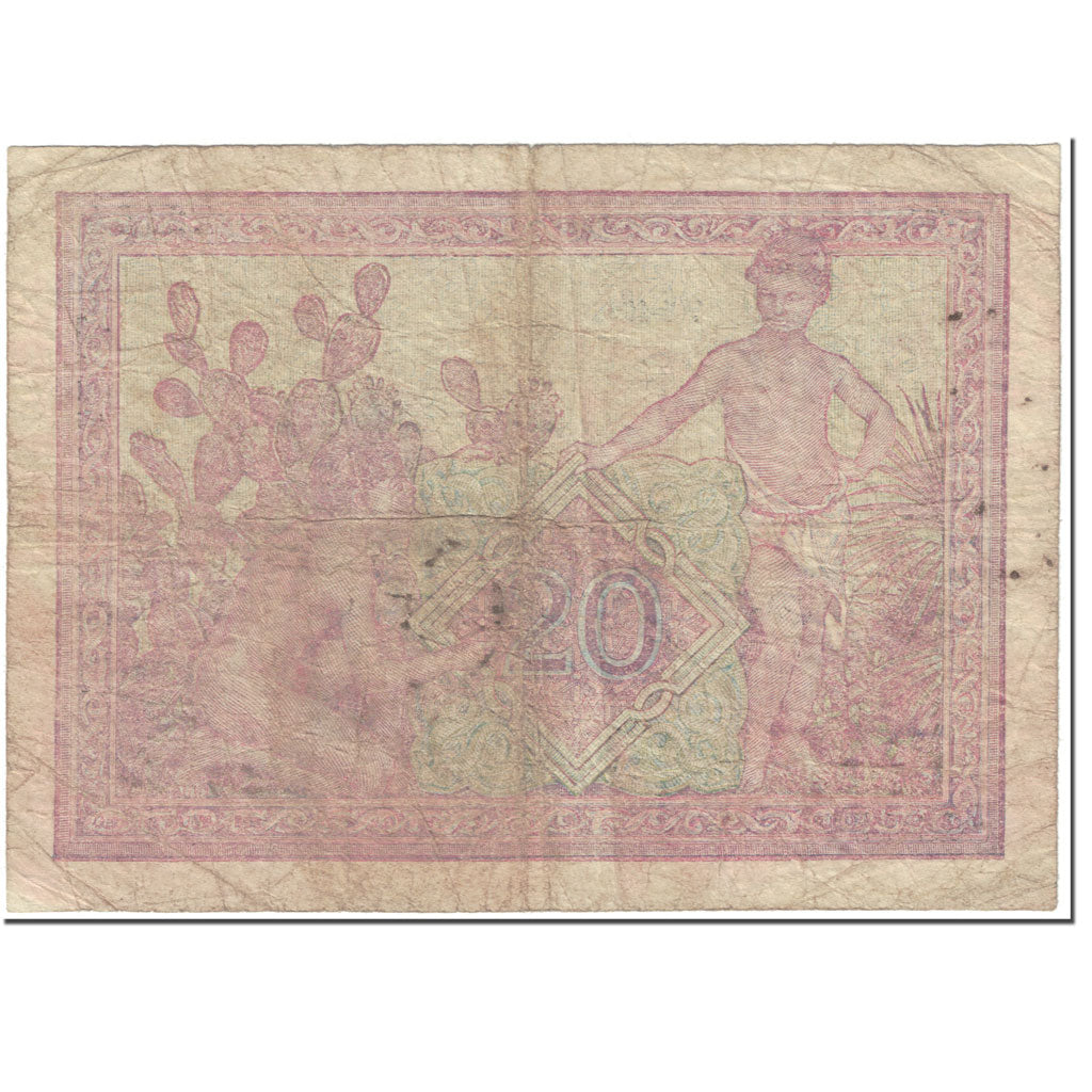 Banknote, Tunisia, 20 Francs, 1945, 1945-05-07, KM:18, VF(20-25)