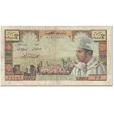 Banknote, Morocco, 5 Dirhams, 1960, Undated (1960), KM:53a, VF(20-25)