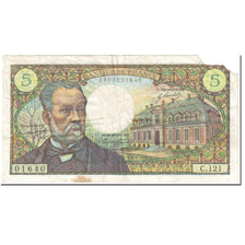 France, 5 Francs, Pasteur, 1970, 1970-01-08, AG(1-3), Fayette:61.12, KM:146b