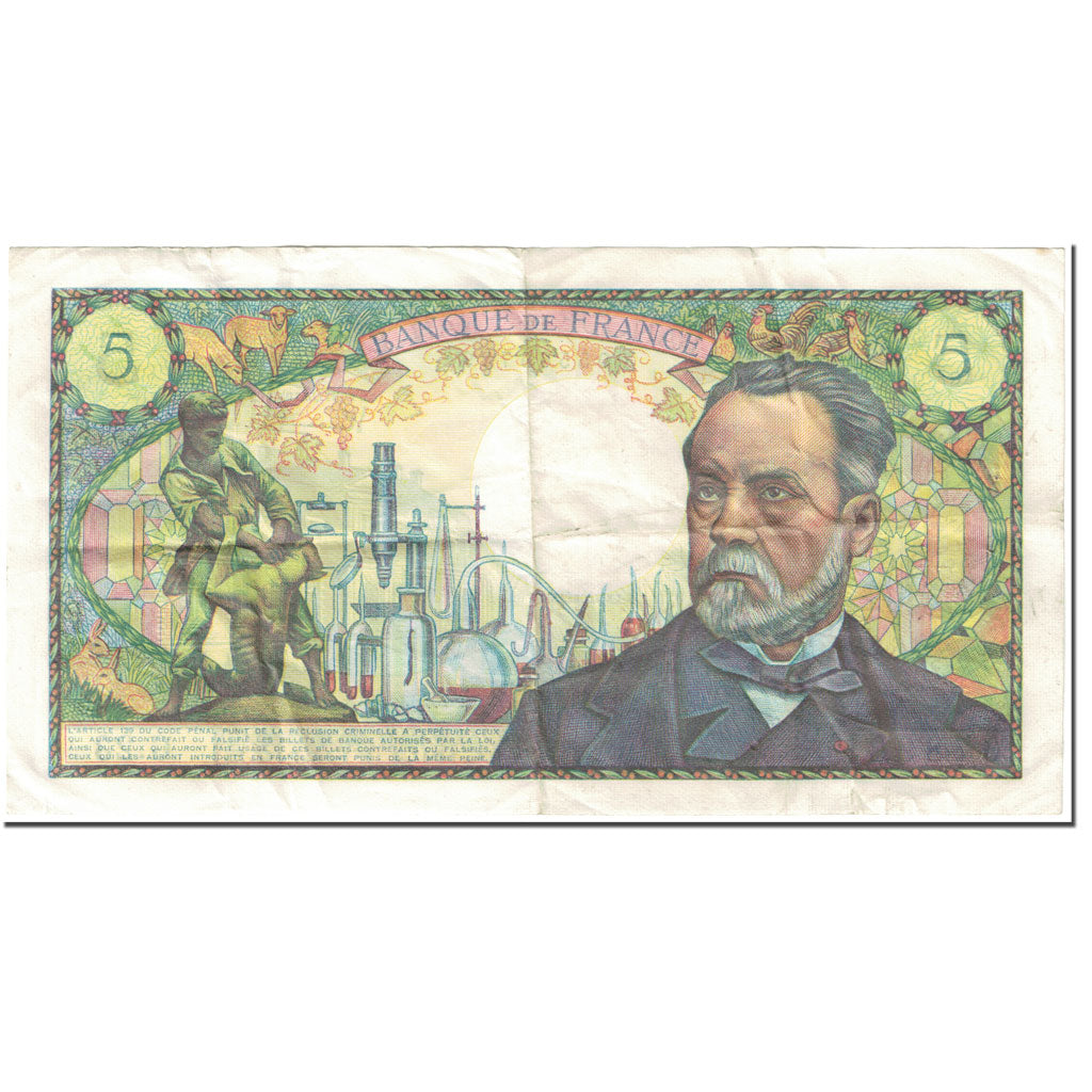 Francia, 5 Francs, Pasteur, 1966, 1966-07-07, MB, Fayette:61.2, KM:146b