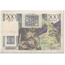 Francia, 500 Francs, Chateaubriand, 1946, 1946-03-28, B+, Fayette:34.5, KM:129a
