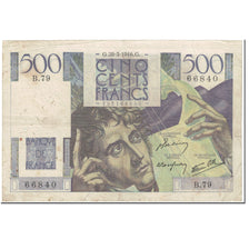 Francia, 500 Francs, Chateaubriand, 1946, 1946-03-28, RC+, Fayette:34.5, KM:129a