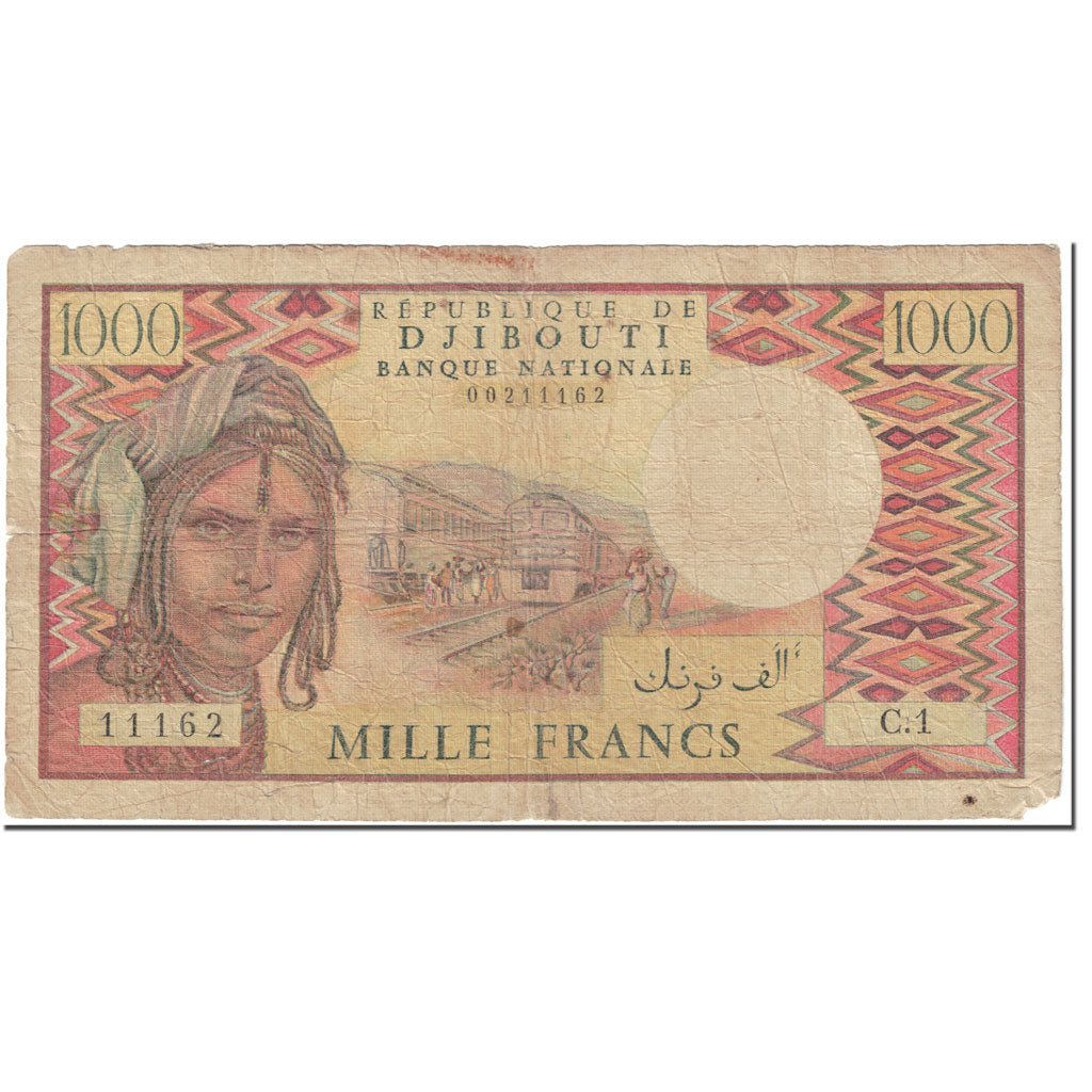 Banknote, Djibouti, 1000 Francs, 1979, Undated (1979), KM:37a, AG(1-3)