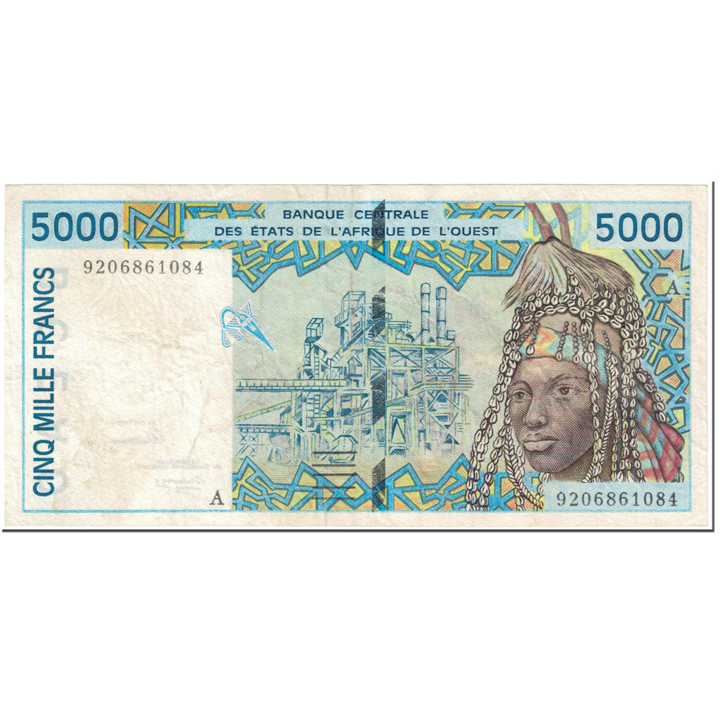 Banknote, West African States, 5000 Francs, 1992, Undated (1992), KM:113Aa