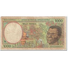 Nota, Estados da África Central, 1000 Francs, 1995, Undated (1995), KM:502Nc