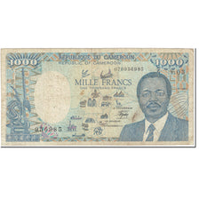 Banknote, Cameroon, 1000 Francs, 1987, 1987-01-01, KM:26a, VG(8-10)