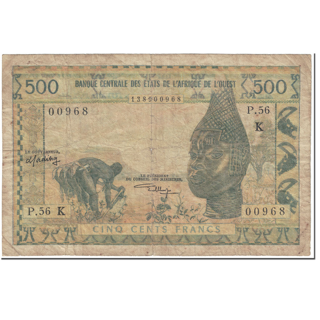 Banknote, West African States, 500 Francs, 1970, UNdated (1970), KM:102Ak