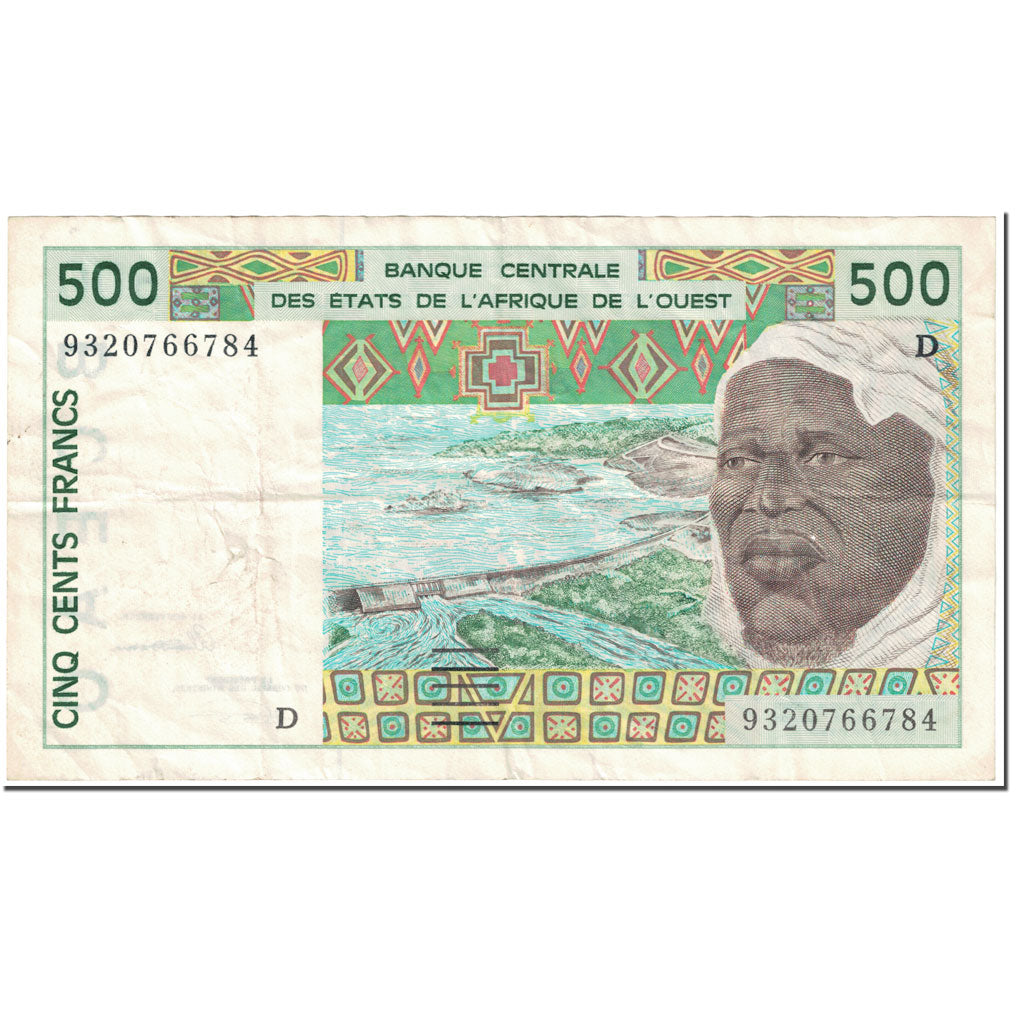 Banknote, West African States, 500 Francs, 1993, Undated (1993), KM:410Dc