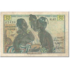 Billet, West African States, 50 Francs, 1958, Undated (1958), KM:1, TB