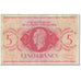 Banknote, French Equatorial Africa, 5 Francs, 1944, Undated (1944), KM:15C