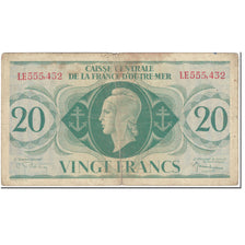 French Equatorial Africa, 20 Francs, 1944, 1944-02-02, VG(8-10), KM:17b