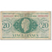 French Equatorial Africa, 20 Francs, 1944, 1944-02-02, VG(8-10), KM:17b