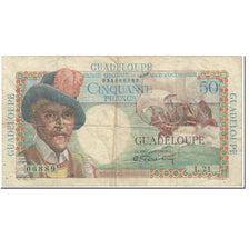 Guadeloupe, 50 Francs, 1947-1949, Undated (1947-49), VF(20-25), KM:34