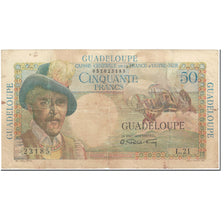 Guadeloupe, 50 Francs, 1947-1949, Undated (1947-49), F(12-15), KM:34