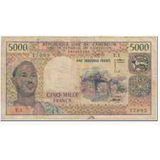 Banknote, Cameroon, 5000 Francs, 1974, Undated (1974), KM:17b, VG(8-10)