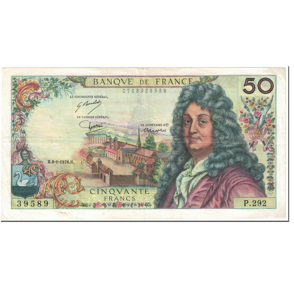 Frankreich, 50 Francs, Racine, 1976, 1976-01-02, SS, Fayette:64.32, KM:148f