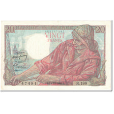 Francia, 20 Francs, Pêcheur, 1948, 1948-10-14, MBC+, Fayette:13.13, KM:100c