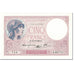 França, 5 Francs, Violet, 1939, 1939-09-21, UNC(60-62), Fayette:04.09, KM:83