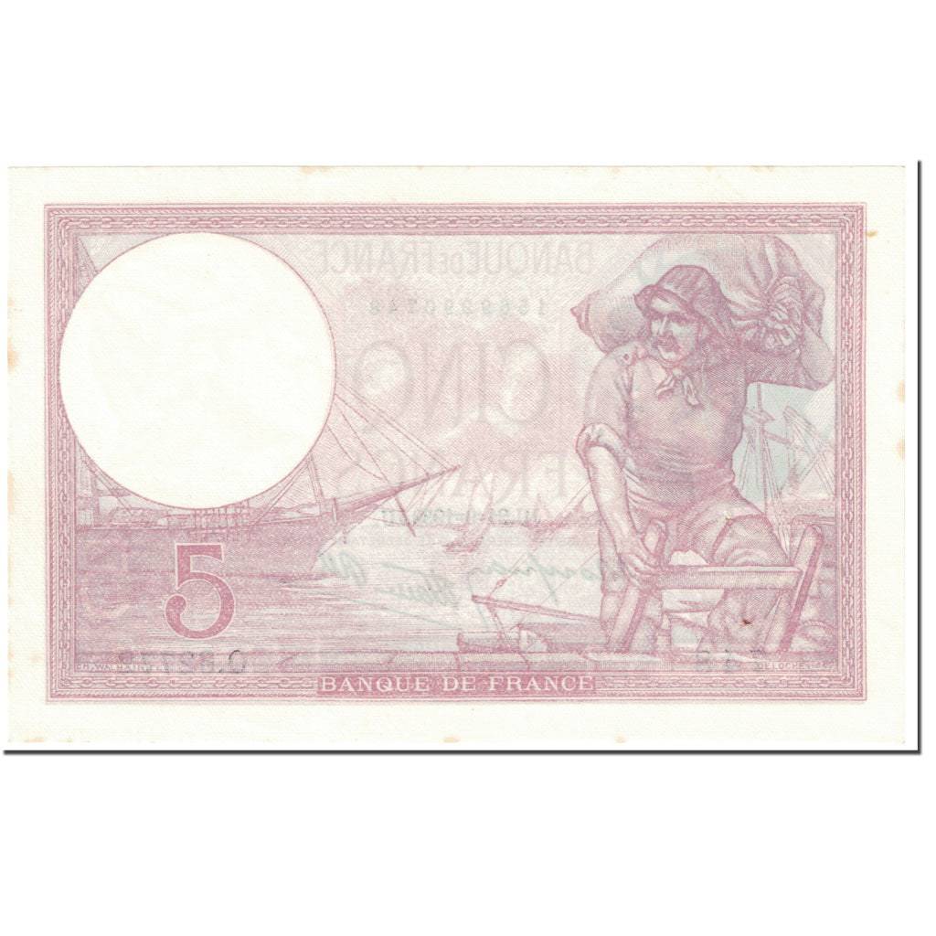 Frankreich, 5 Francs, Violet, 1939, 1939-09-21, SS, Fayette:04.09, KM:83