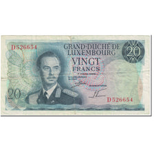 Banknote, Luxembourg, 20 Francs, 1966, 1966-03-07, KM:54a, VF(20-25)