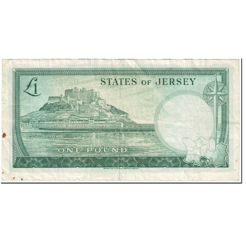 Banknote, Jersey, 1 Pound, 1963, Undated (1963), KM:8b, VF(20-25)