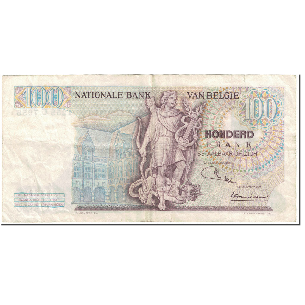 Banknote, Belgium, 100 Francs, 1970, 1970-07-07, KM:134b, VF(20-25)
