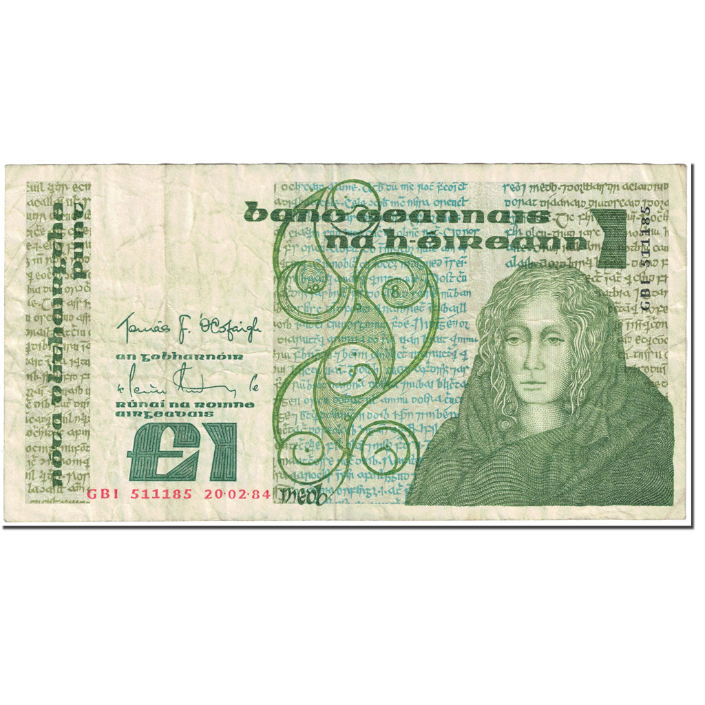 Banknote, Ireland - Republic, 1 Pound, 1984, 1984-02-20, KM:70c, VF(20-25)