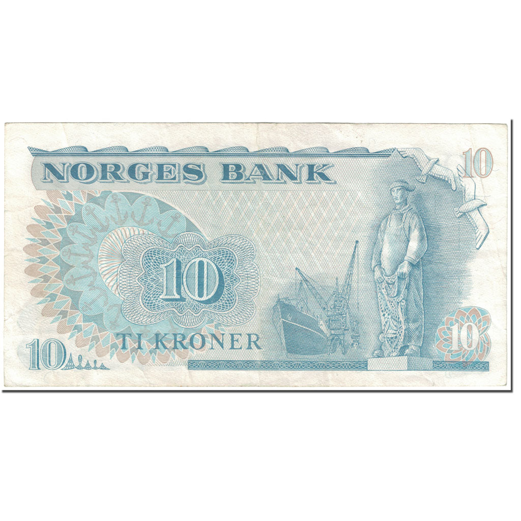 Banknote, Norway, 10 Kroner, 1979, Undated (1979), KM:36c, EF(40-45)