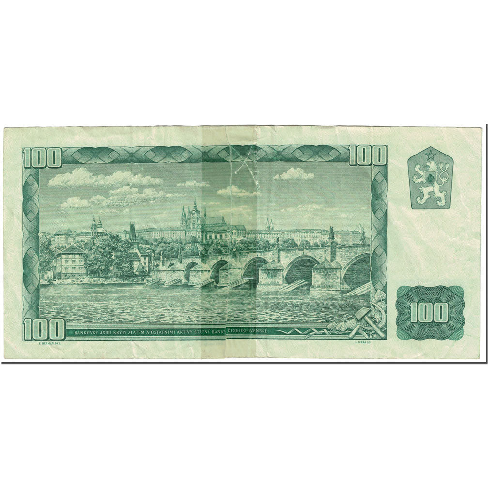 Billete, 100 Korun, 1961, Checoslovaquia, Undated (1961), KM:91c, MC