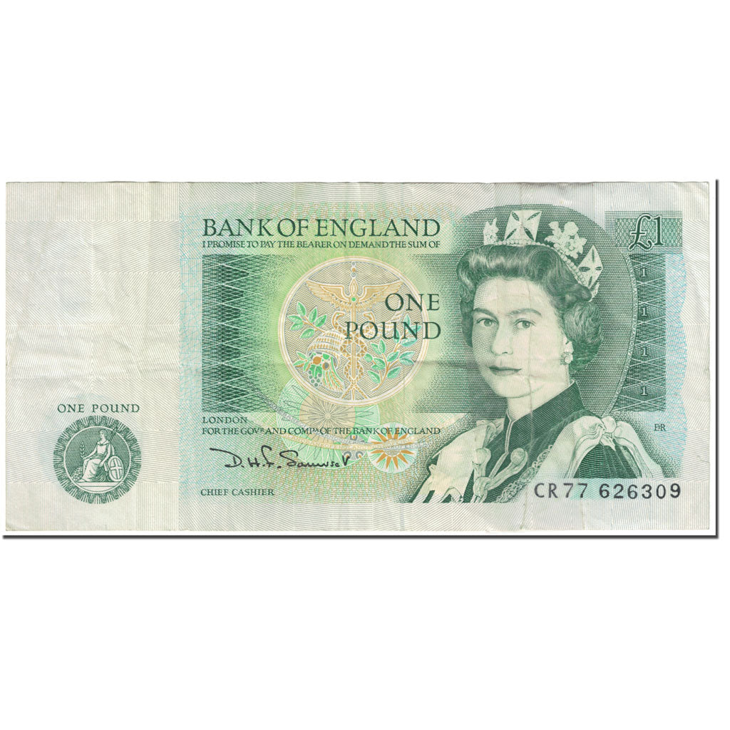 Banknote, Great Britain, 1 Pound, 1982, Undated (1982), KM:377b, VG(8-10)