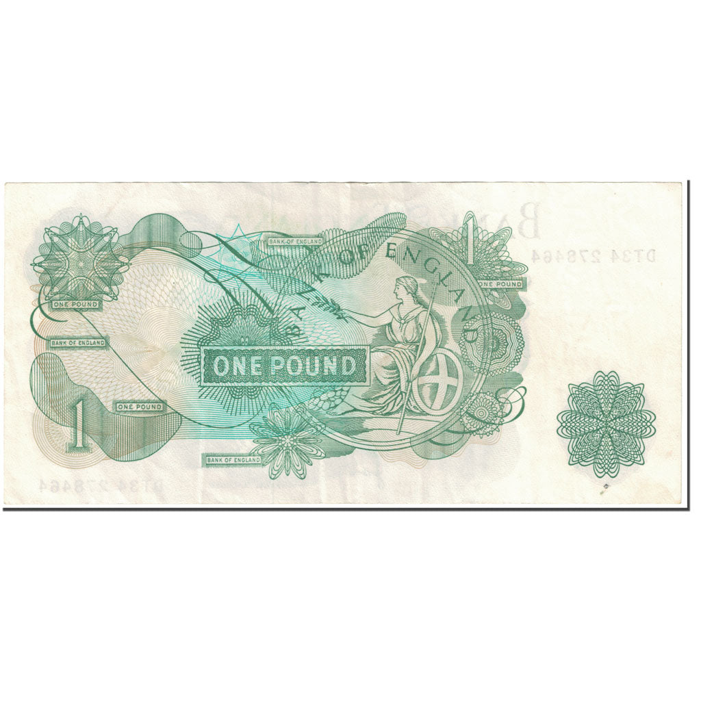 Banknote, Great Britain, 1 Pound, 1970, UNdated (1970), KM:374g, EF(40-45)