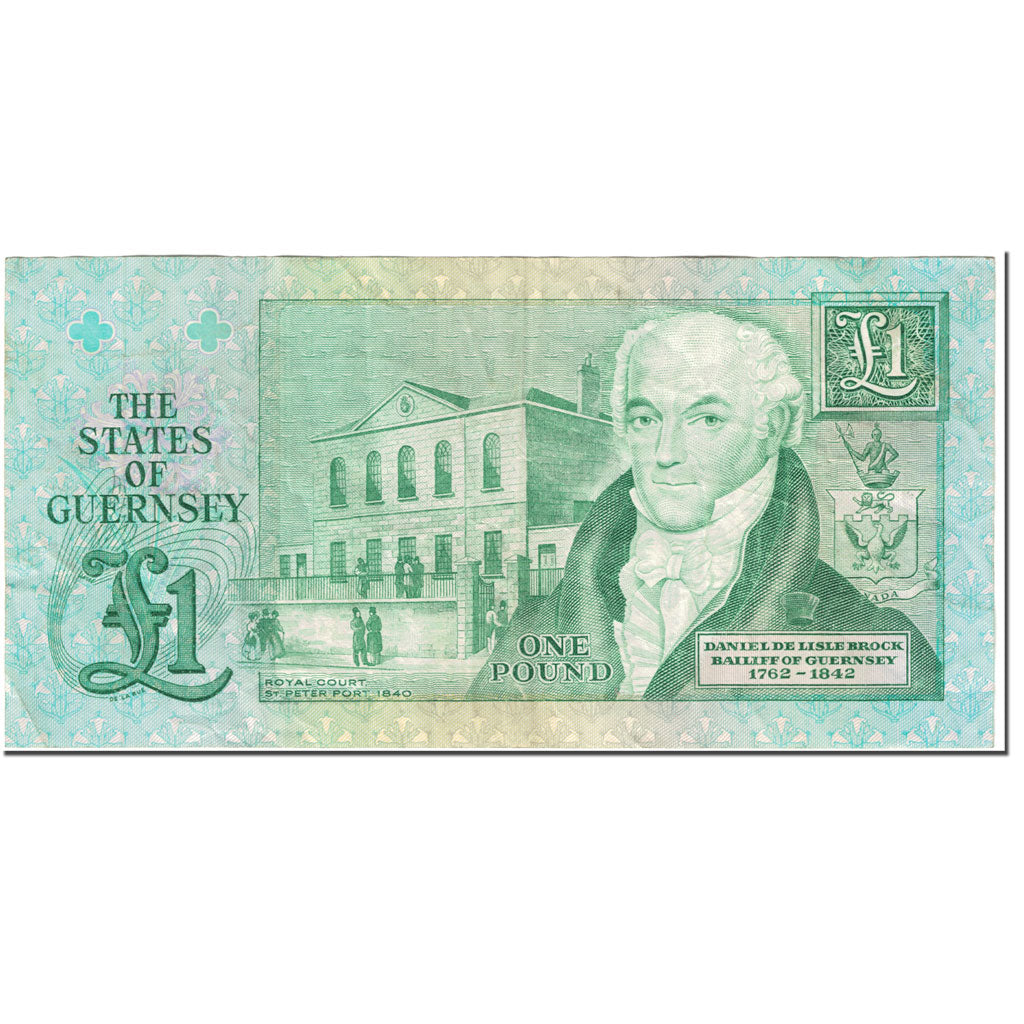 Billet, Guernsey, 1 Pound, 1980-1989, Undated (1980-1989), KM:48a, TTB