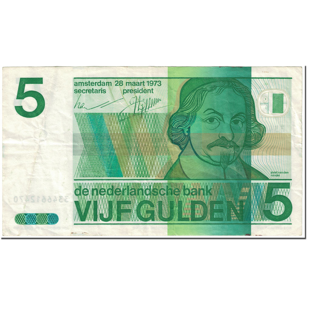 Banknote, Netherlands, 5 Gulden, 1973, 1973-03-28, KM:95a, VF(20-25)