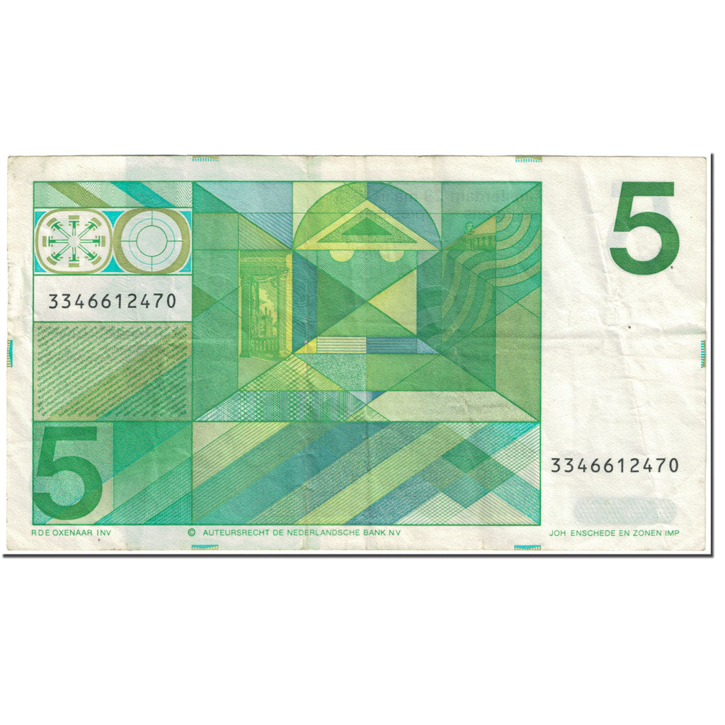Banknote, Netherlands, 5 Gulden, 1973, 1973-03-28, KM:95a, VF(20-25)