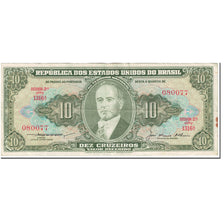 Banknote, Brazil, 10 Cruzeiros, 1953, Undated (1953), KM:159c, VF(20-25)