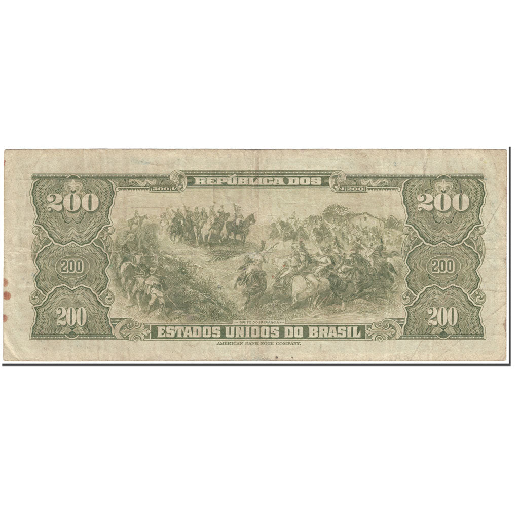 Banknote, Brazil, 200 Cruzeiros, 1955, Undated (1955), KM:154a, VF(20-25)