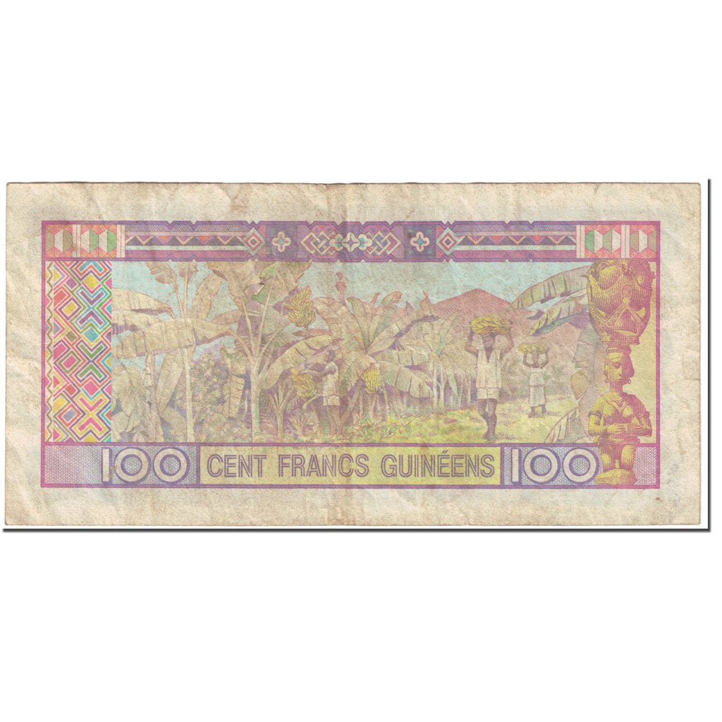 Banknote, Guinea, 100 Francs, 1985, 1985 (Old date : 1960-03-01), KM:30a