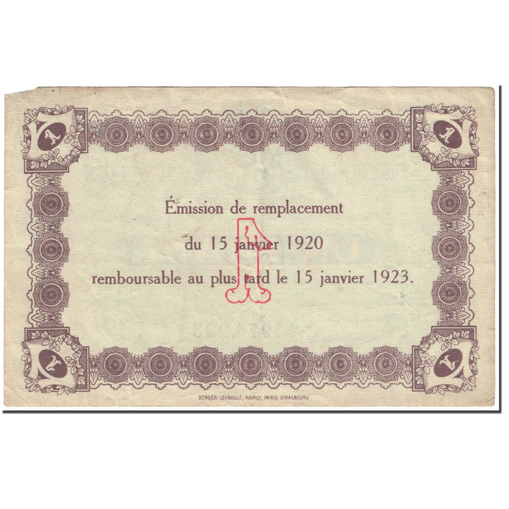 France, 1 Franc, 1920, 1920-01-15, Le Havre, VF(20-25)