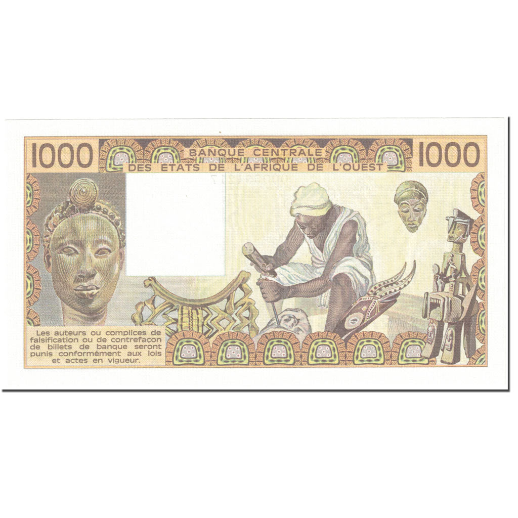 Banknote, West African States, 1000 Francs, 1981, Undated (1981), KM:107Ab
