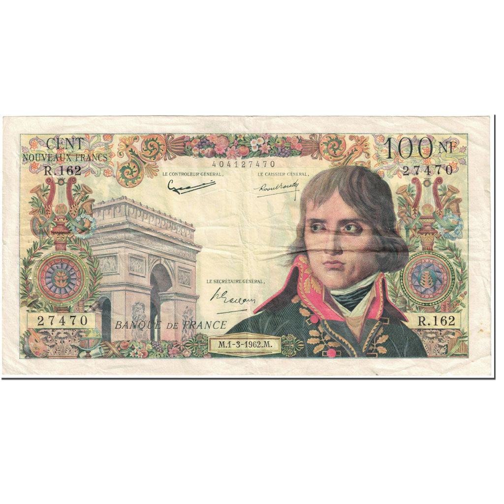 Francia, 100 Nouveaux Francs, Bonaparte, 1962, 1962-03-01, MB+, Fayette:59.14