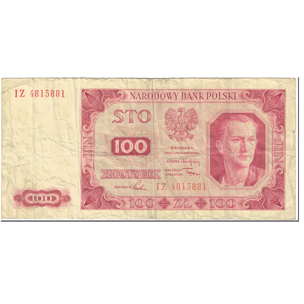 Banknote, Poland, 100 Zlotych, 1948, 1948-07-01, KM:139a, VG(8-10)