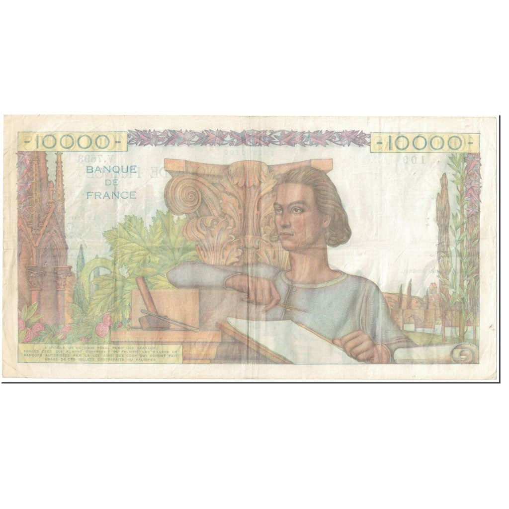 Francja, 10,000 Francs, Génie Français, 1954, 1954-11-04, VF(20-25)